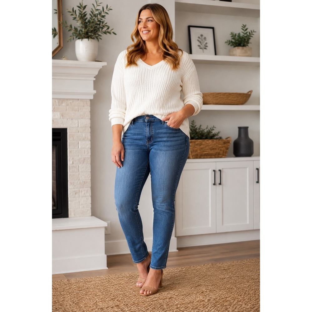 KUT From The Kloth Jeans Women's 14W Toothpick Skinny Stretch Denim High Rise